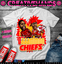 Load image into Gallery viewer, 🏈Daaammnn 🏈Oversized Print Design: Custom Tee Shirt- Short Sleeve
