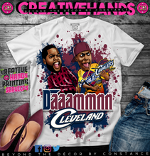 Load image into Gallery viewer, 🏀Daaammnn🏀Oversized Print Design: Custom Tee Shirt- Short Sleeve
