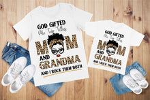 Load image into Gallery viewer, God Gifted Me Two Titles Center Print Design: Custom Tee Shirt- Short Sleeve (Any Design)
