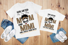 Load image into Gallery viewer, God Gifted Me Two Titles Center Print Design: Custom Tee Shirt- Short Sleeve (Any Design)
