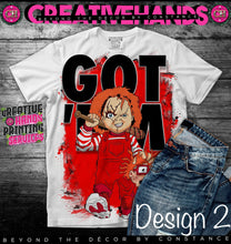 Load image into Gallery viewer, CHUCKY Oversized Design: Custom Tee Shirt- Short Sleeve -Front Only
