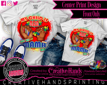 Load image into Gallery viewer, Color Center Print Design Tee Shirt- Short Sleeve (Any Design) Adult &amp; Youth
