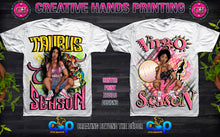 Load image into Gallery viewer, Zodiac Airbrushed Effect Center Print Design: Custom Tee Shirt- Short Sleeve
